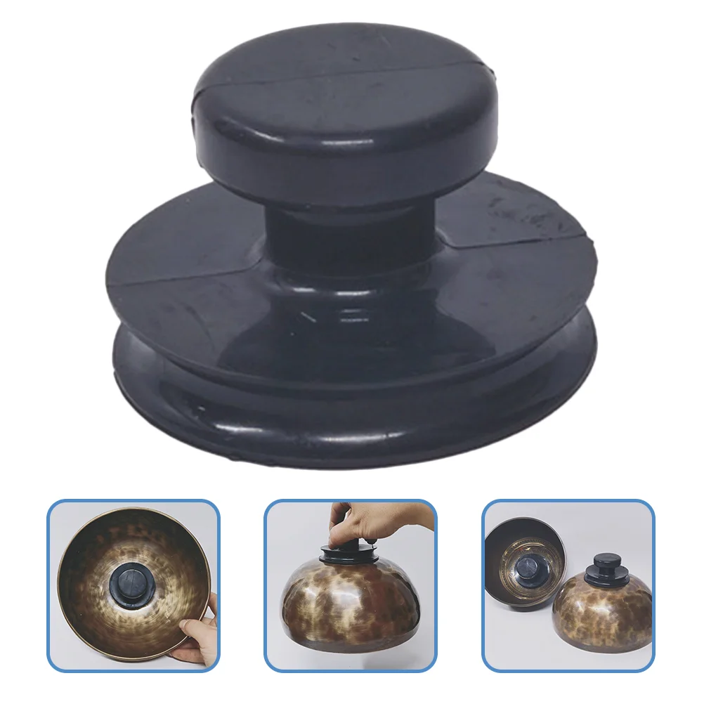 

2 Pcs Singing Bowl Accessories Bodhisattva Suction Cups Tibetan Altar Supplies Handle Zen Decoration Rubber