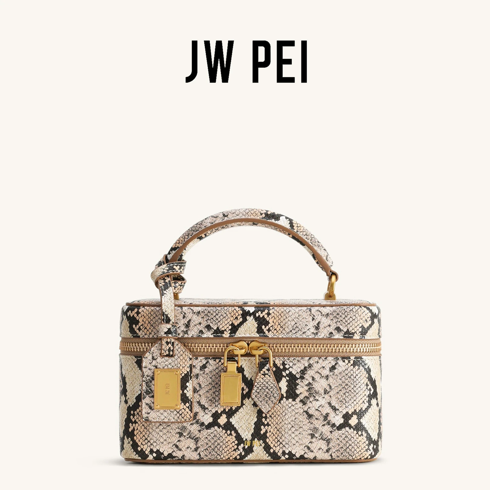 JW PEI Textured Leather Crossbody Bag for Women, Designer Shoulder Purse with Letter Logo, Chic Commuter Handbag