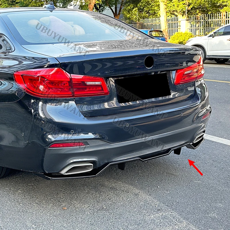 3Pcs For BMW 5 Series G30 LCI M Sport MP Style Back lip Car Rear Bumper Diffuser Rear Splitters Spoiler 2017 To 2023
