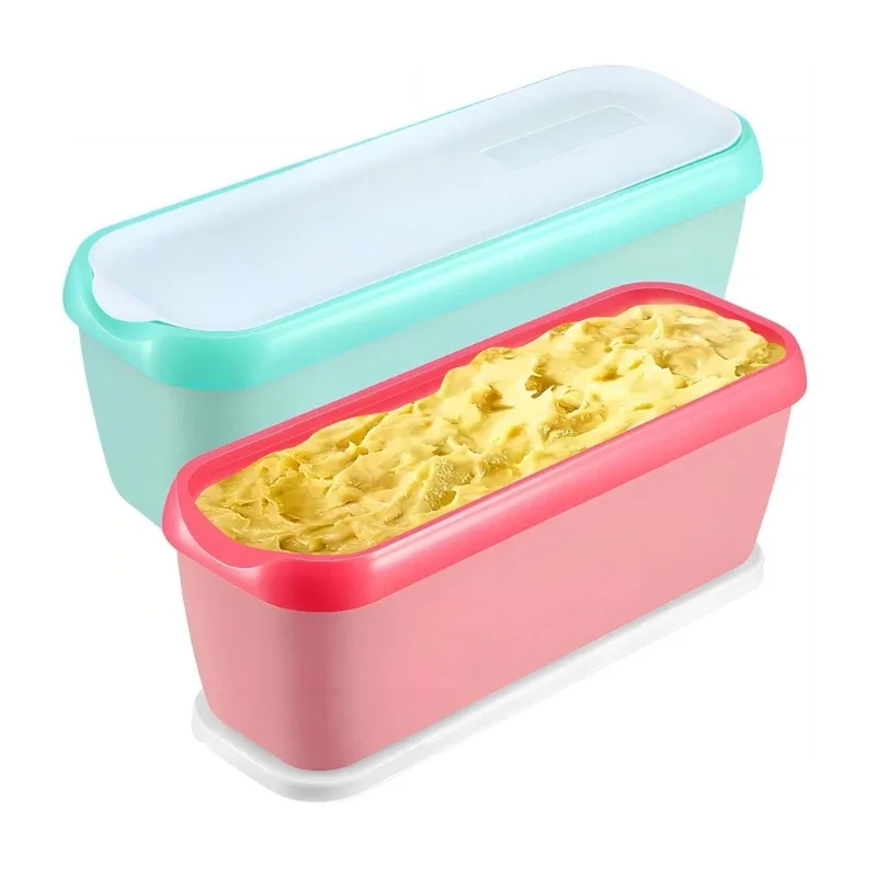 

Ice Cream Freezer Container with Lids Yogurt Holder Convenient Sorbet Containers