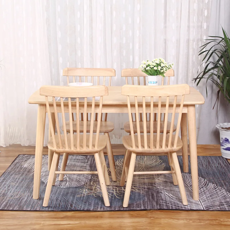 Solid wood chair combination dining table small apartment table rectangular dining table chair dining