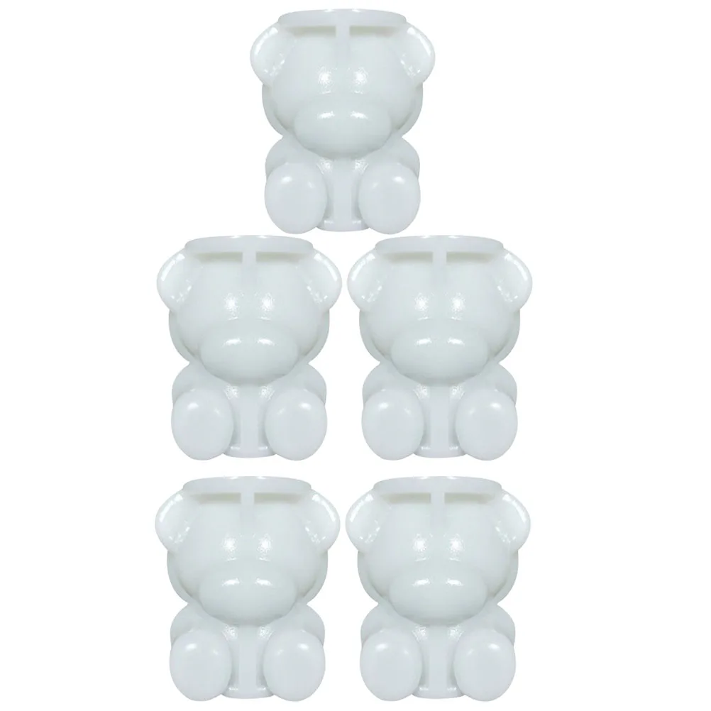 

5 Pcs Puck Ice Cube Mold Small Silica Gel Cute Animal Molds Ball Trays for Freezer