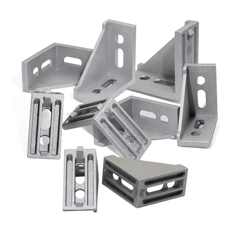 8Pcs 4080 Inside Corner Bracket Gusset For 4040 Or 4080 Series Aluminum Extrusion Profile With Slot 8Mm