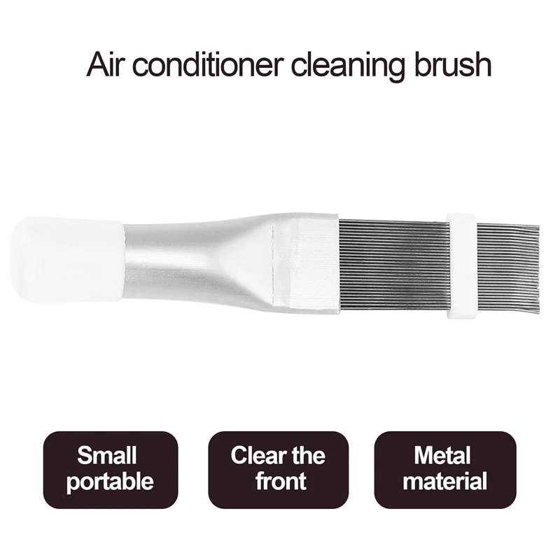 AT69 -3 Pieces Air Conditioner Condenser Fin Comb, Fin Cleaning Brush Air Conditioner Fin Cleaner Refrigerator Coil Cleaning Whi