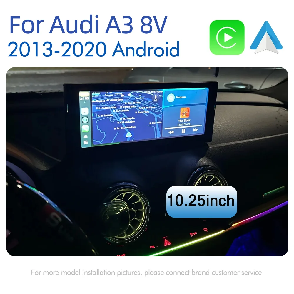 256GB For Audi A3 8V 2013-2020 GPS Wireless CarPlay Android Auto Car Multimedia Player Navigation Radio Stereo DSP WiFi