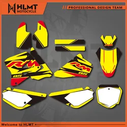 HLMT New TEAM GRAPHICS & BACKGROUNDS DECALS LABELS Kits Fit For SUZUKI RM85 2002 03 04 05 06 07 08 09 10 11 12 2013 2014 2015