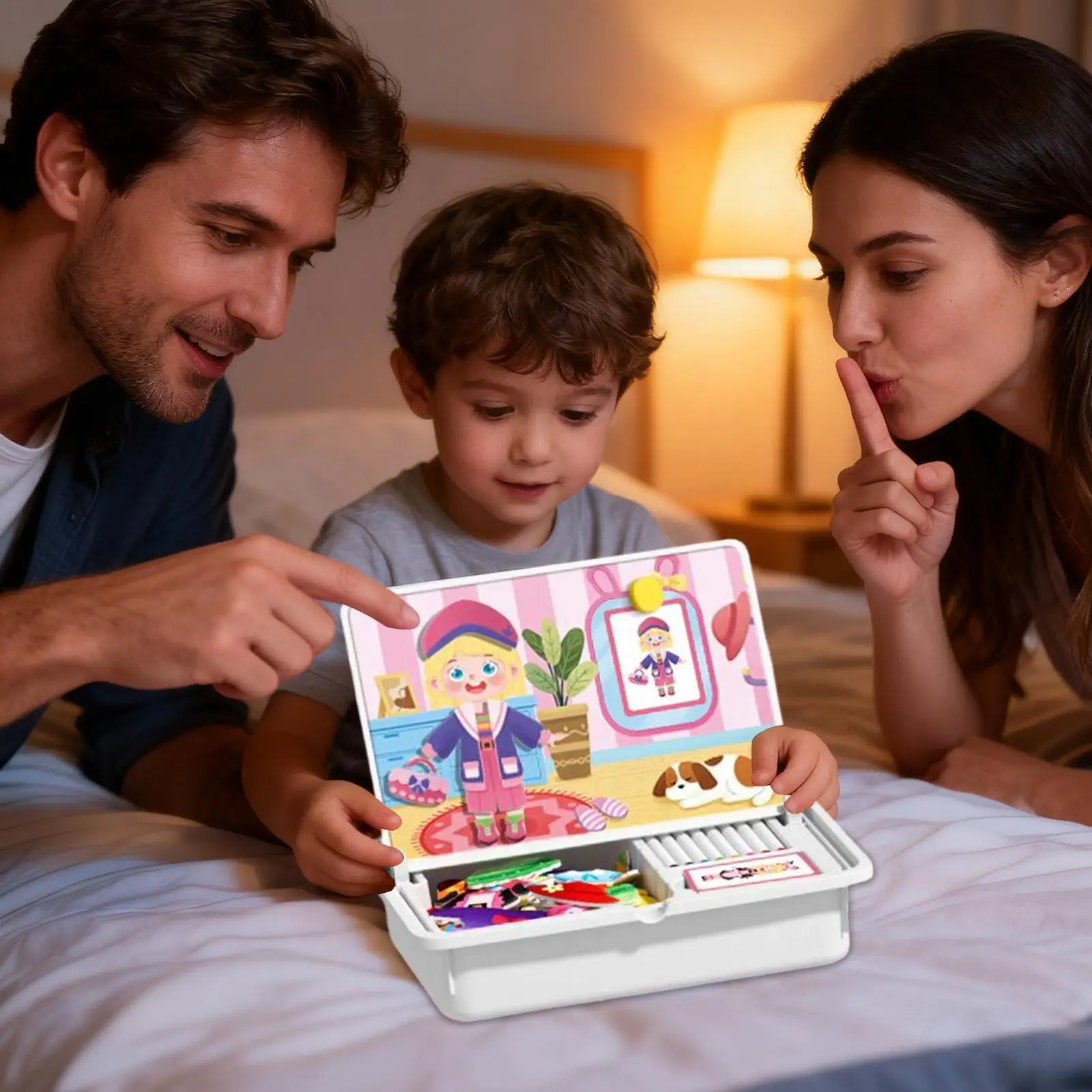 ตุ๊กตาแม่เหล็กแต่งตัวได้สองด้าน ของเล่นเสริมพัฒนาการสำหรับเด็ก ของเล่นเด็กชายเด็กหญิง สำหรับงานปาร์ตี้ในร่ม งานวันเกิด