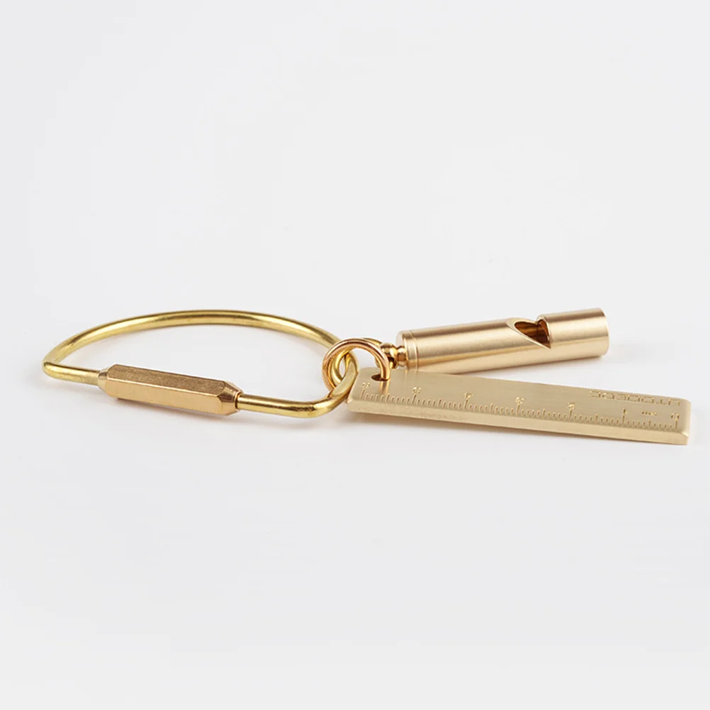 3 قطعة صافرة إنقاذ المعادن النحاس النقي المفاتيح قلادة للمشي التخييم تسلق الطوارئ الإنقاذ كرة قدم رياضية في الهواء الطلق #3