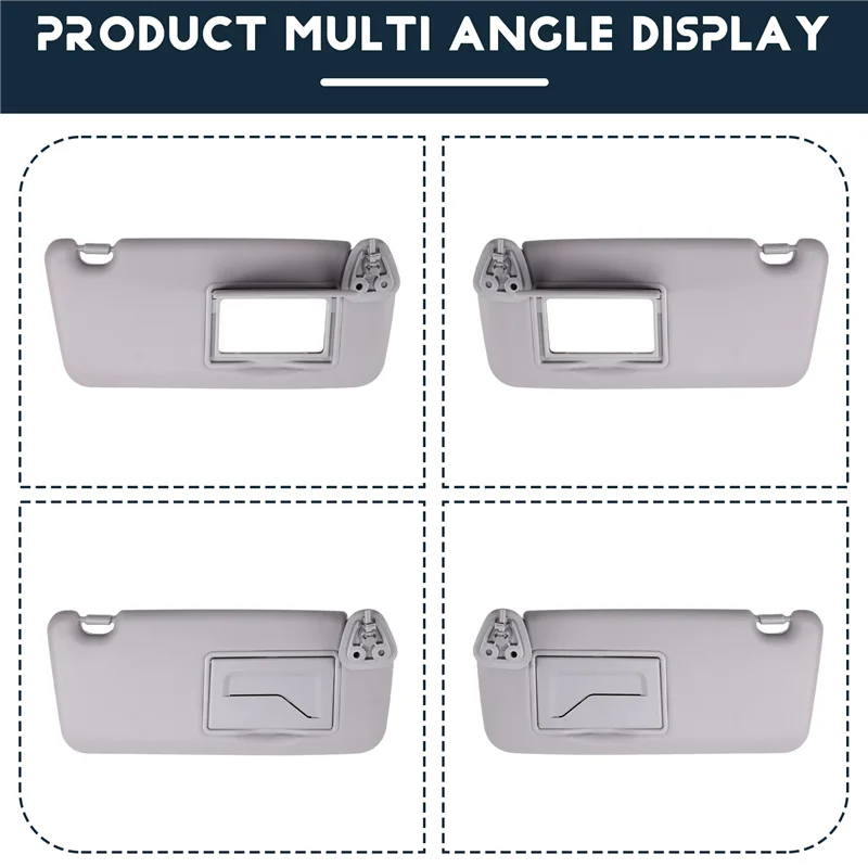 

1 пара автомобильного солнцезащитного козырька внутри, серый козырек для Hyundai I30 I30CW 2008-2011 85201-2L020 85202-2L020