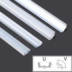 1-30Pcs/Lot 50cm Perfil Aluminio Led Corner Aluminium Profile Channel Holder for LED Strip Light Bar Cabinet Lamp Kitchen Closet