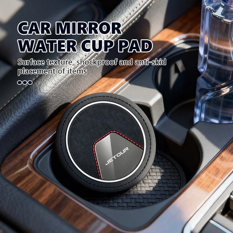 For Jetour Shanhai X70 PLUS‌ FL‌ L9 T2‌ T1 T2 i-DM X50‌ Car Cup Holder Coaster Non-Slip Pad Auto Interior Decor Accessories