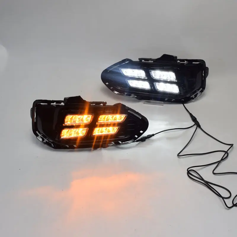 SAARApplicable17-18Новые дневные ходовые огни с четырьмя глазами, подходят для модифицированных светодиодных фонарей, светодиодные противотуманные фары для дневных ходовых огней с четырьмя глазами