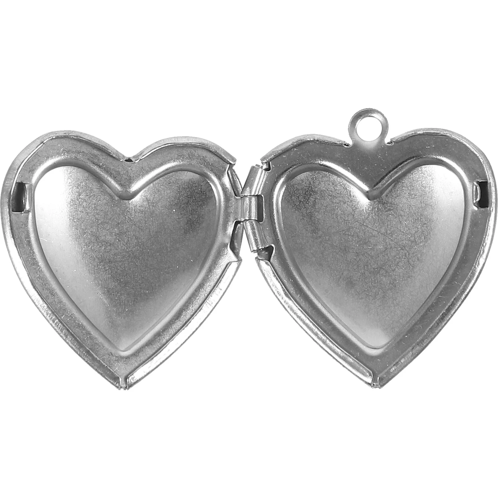 ハート型のフォトロケットペンダント、ステンレス製、DIYジュエリー製作、クラフトプロジェクト、ギフトに