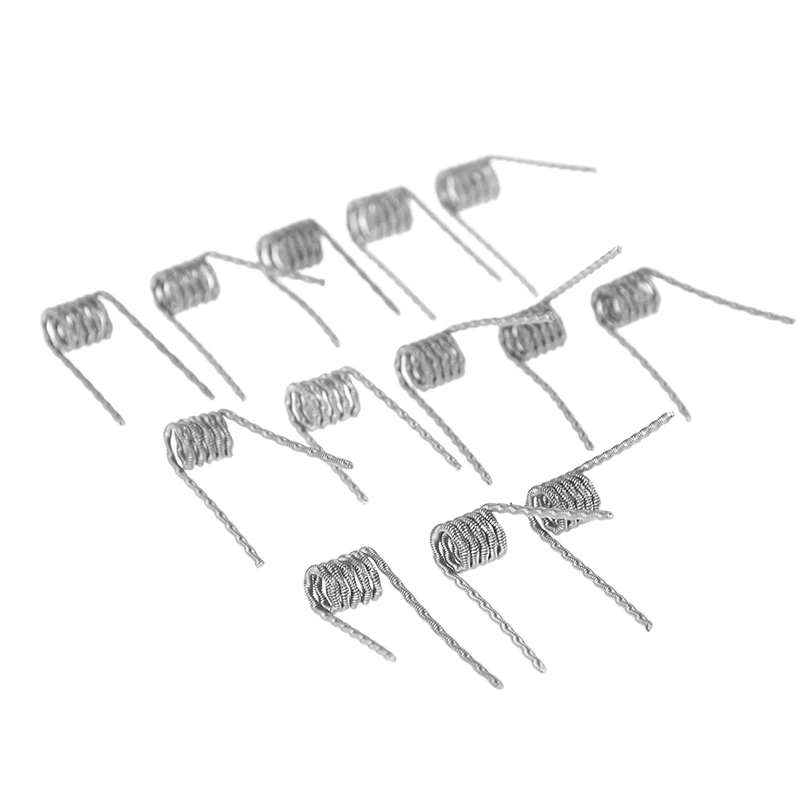 10 pezzi di bobine di alveare intrecciate intrecciate Premade Wrap Alien Mix Twisted Quad Tiger resistenza al riscaldamento Rda Coil Tool Parts