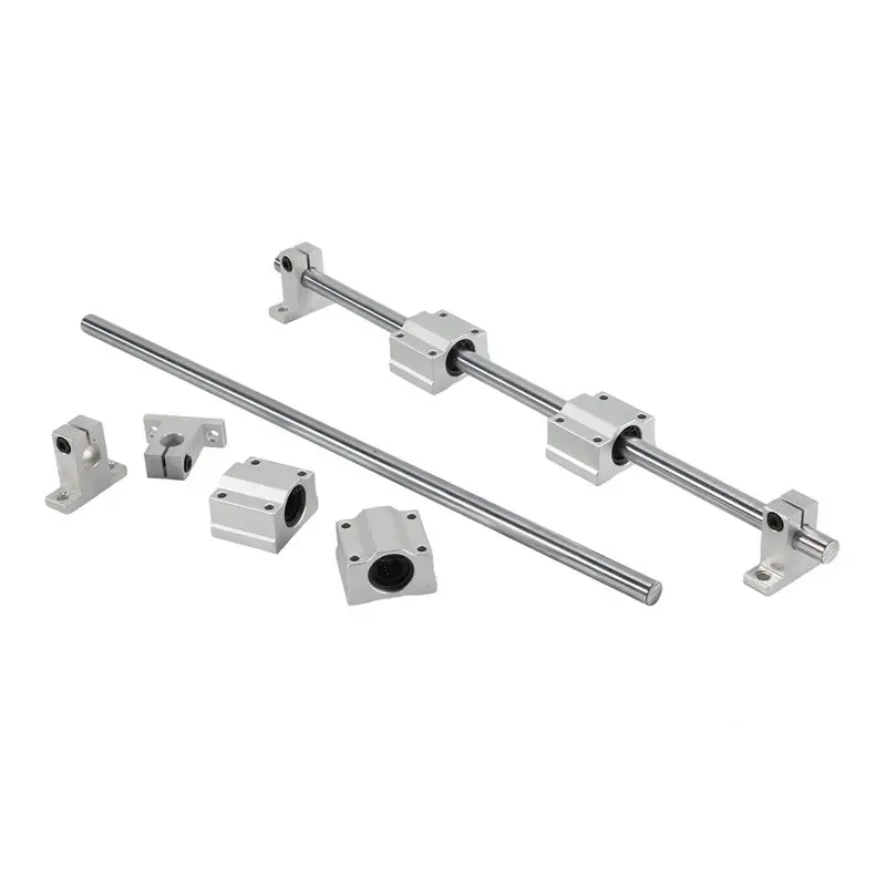 

Комплект из 10 штук: Оптическая линейная ось AB11 OD12мм 400мм + Линейный подшипник SCS12UU + Опора для подшипника SK12 12мм 400мм