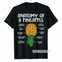 Anatomy Of A ananas Swinger t-shirt divertente capovolto Polyamory Lifestyle Tee t-shirt Unisex per uomo donna Summer Tees