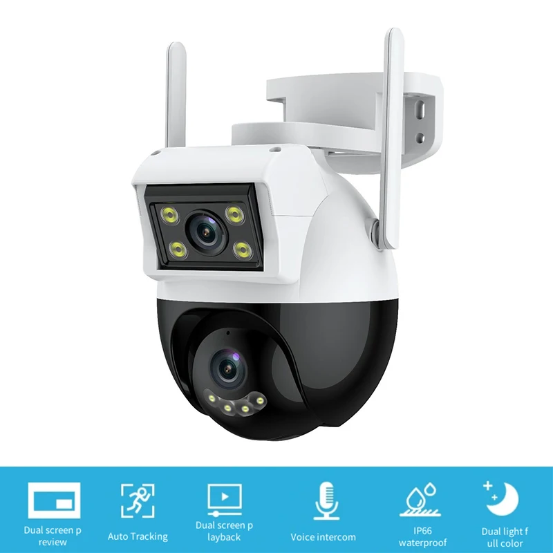 

4K 8MP PTZ WIFI Camera Dual Lens Dual Screen IP Camera Outdoor 4MP HD Auto Tracking Security Protection CCTV Surveillance iCSee