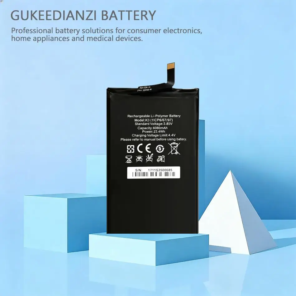 

Аккумулятор для мобильного телефона Oukitel K3, 6080 мАч, высокая производительность