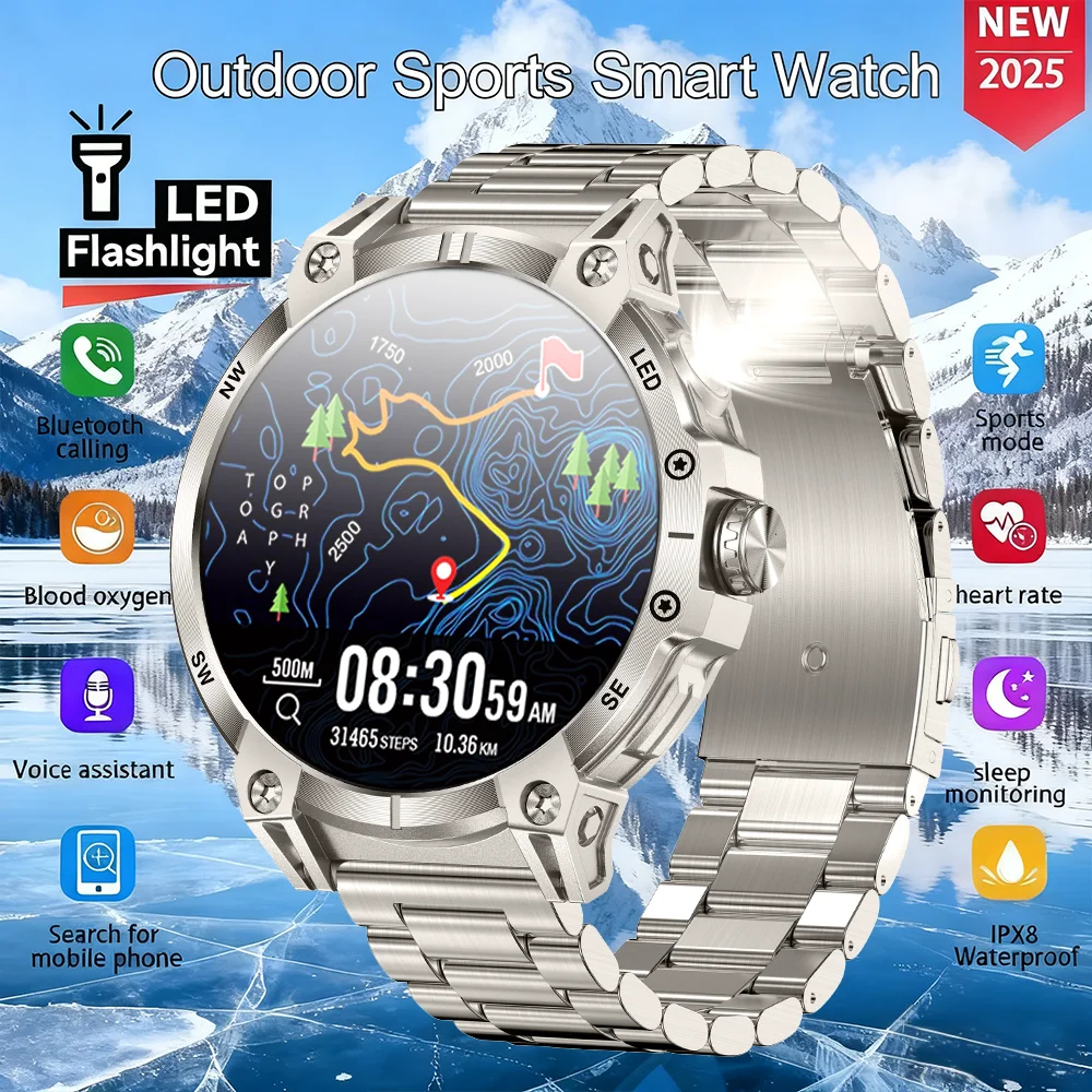 

2025 New smart Men's Watch with Bluetooth calling Function, custom dial, Supporting AI Voice assistant for Men's new Smart Watch