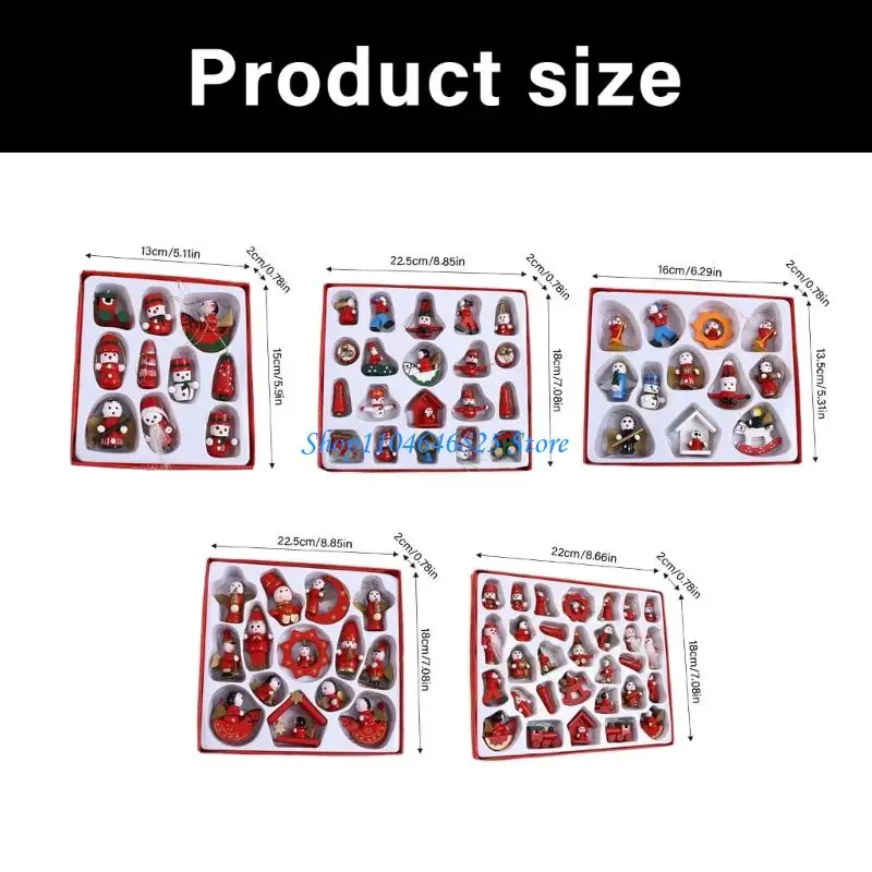 Christmas Ornament For Indoor Outdoor Wooden Doll Christmas Tree Decorations