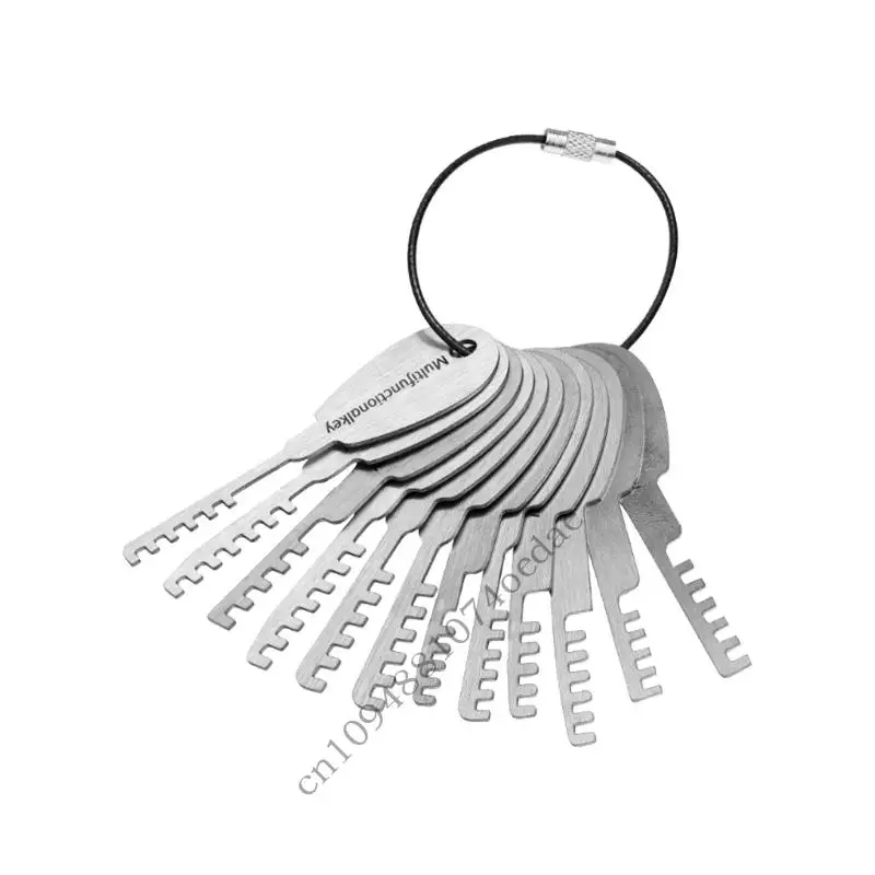 0xxc Professional 12pc Pulsante metallo Aprire strumenti per le chiavi auto Riparazione automatica e manutenzione del a