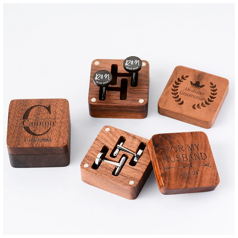 

Custom Groomsmen Cufflinks, Wedding Day Gift for Husband, Personalized Metal Cufflinks Anniversary Gift for Him, Christmas Gift