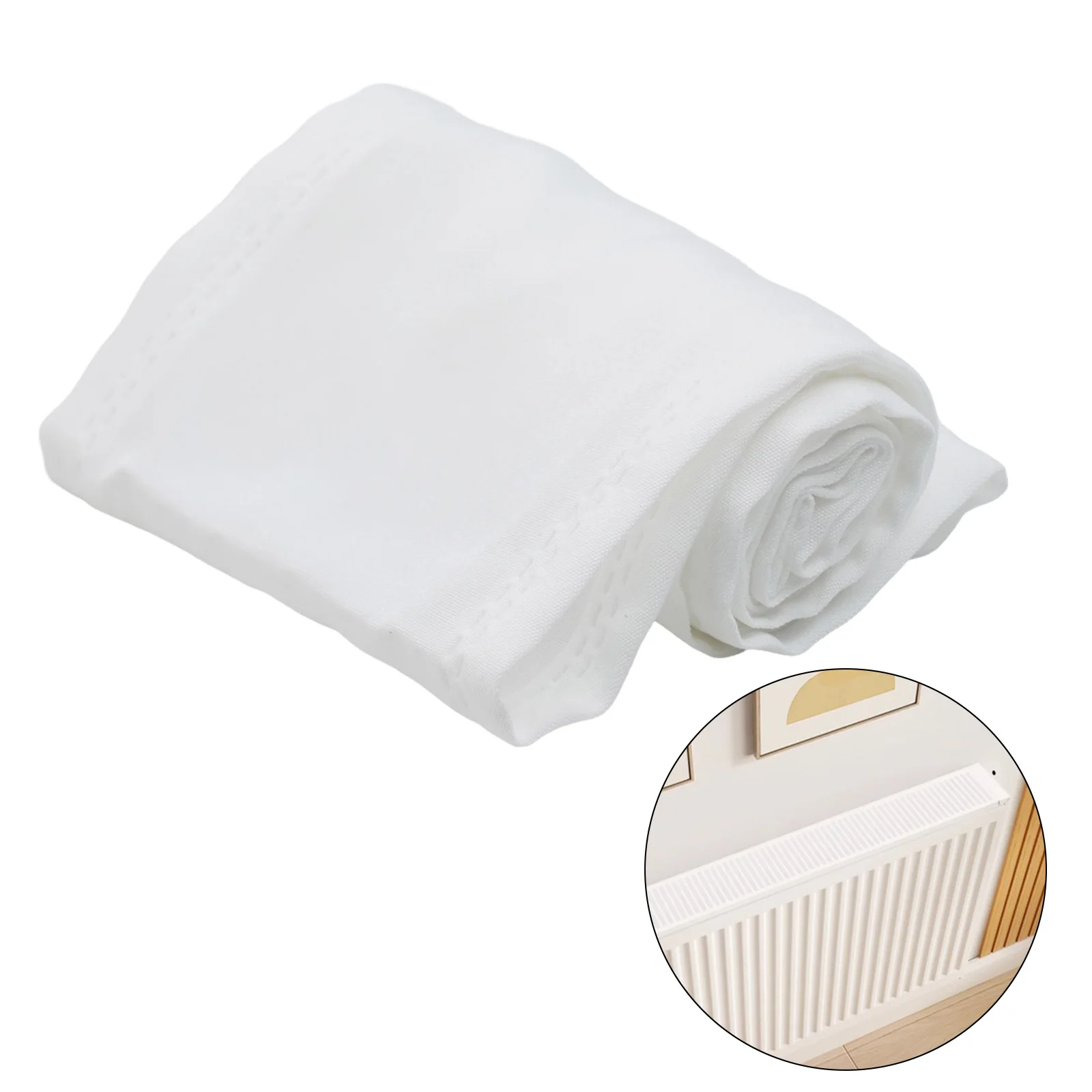 Color: White Decorative Radiator Pad Easy To Install Radiator Cover Breathable Dust Cover Airflow Design Compact Size