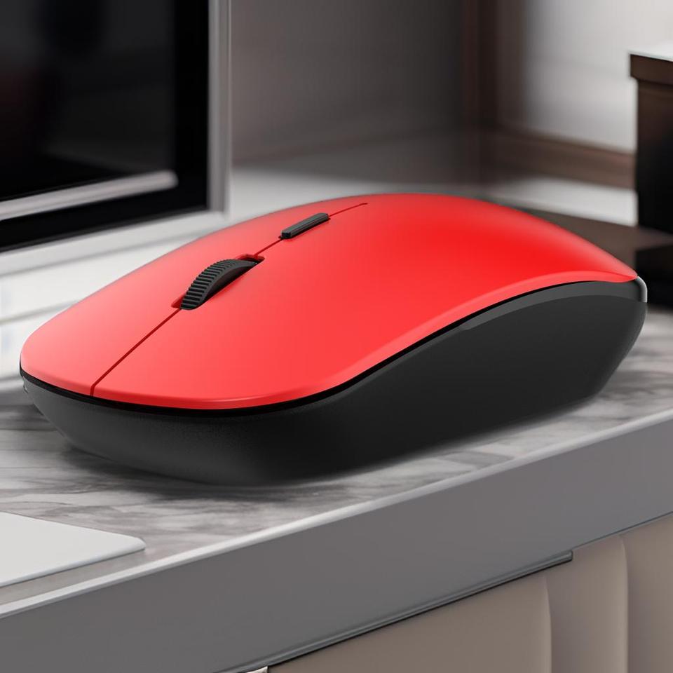  Wireless 2.4G Optical Mouse with USB Receiver Silent Ergonomic LED Design Battery Operated for PC Laptop Desktop MacBook Windows