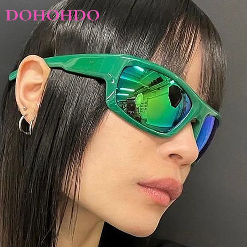 

Trend Y2K Punk Women Sunglasses Fashion Vintage Brand Design Futuristic Men Sunglass UV400 Outdoor Sports Cycling Goggles Lentes