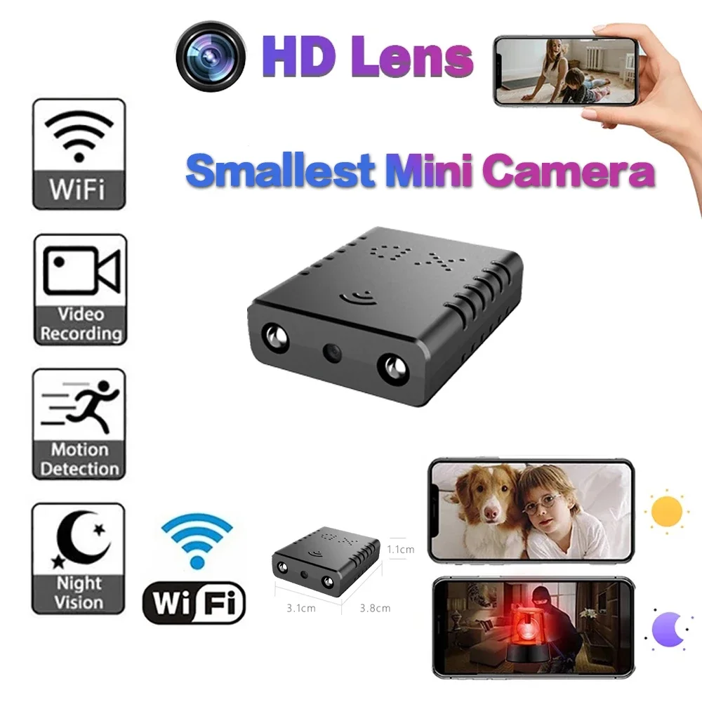 The smallest high-definition 1080P Wifi XD mini camera night vision micro camera motion detection DV DVR camera supports hidden