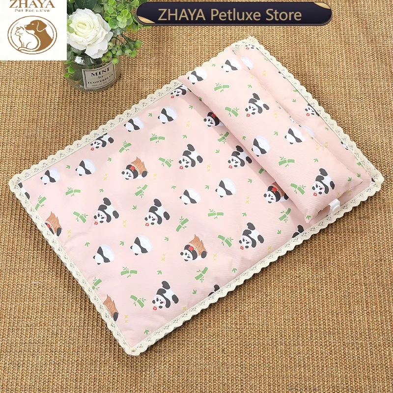 ZHAYA Portable Summer Cooling Mat for Dogs Cats Waterproof Non Slip Pet Bed Pad with Instant Cooling Technology Ice