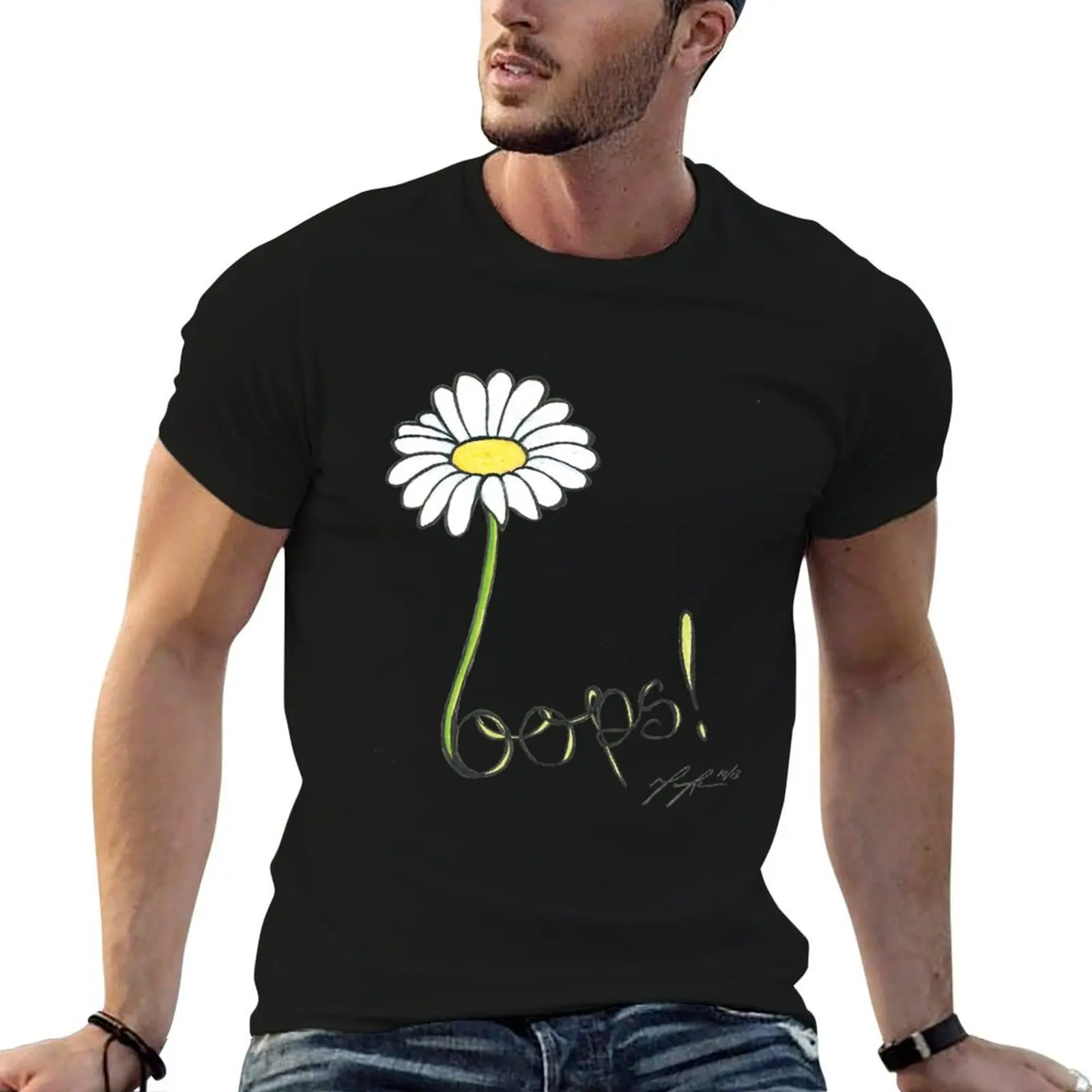 

Oops a Daisy T-Shirt cotton t shirt pack black cotton t-shirt plain for man package T-Shirt