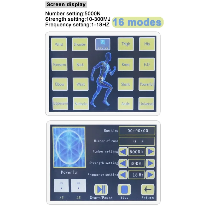 300mj Shockwave Therapy Machine With 7 Heads Body Massage ED Treatment Relax Physiotherapy New Shock Wave Equipment Pain Relief
