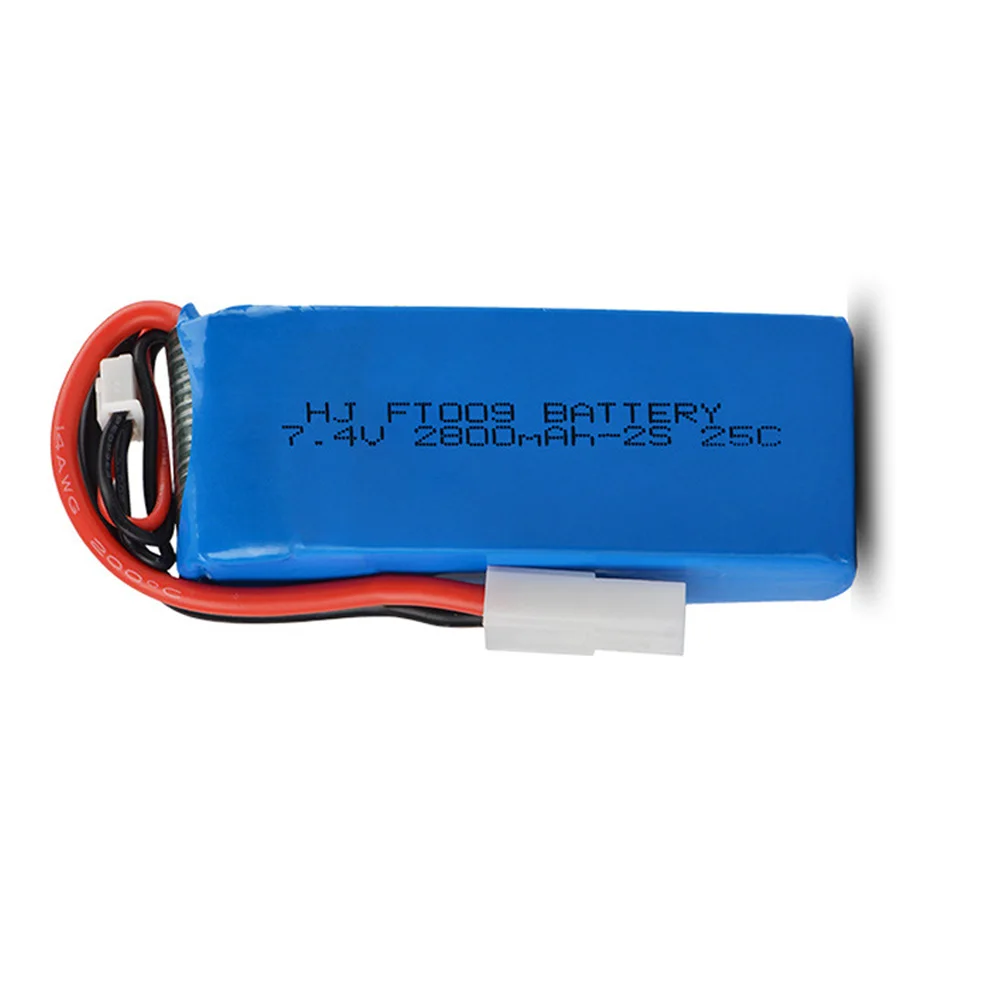 Set batteria Lipo e caricabatterie da 7,4 V 2800 mAh per Feilun FT009 Giocattoli telecomandati Barca Huangqi 959 948 Accessorio di ricambio Batteria