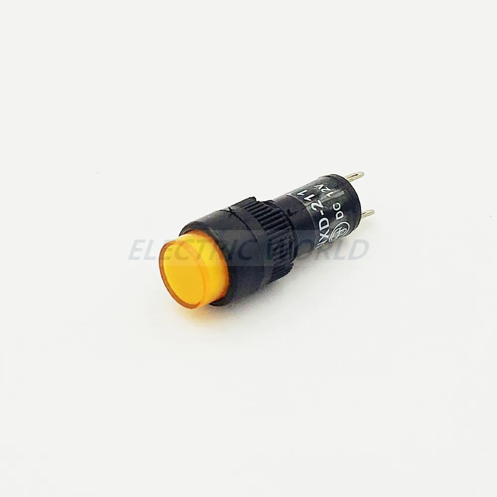 10mm plastic Indicator lights waterproof Signal lamp no wire 12V 24V 220v power signal lamp LED indication indicator light