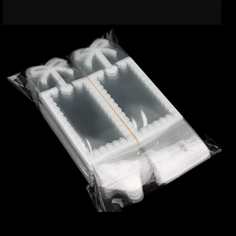 10-20 قطعة صندوق لصالح عيد الحب الشفاف كعكة التعبئة والتغليف صندوق PVC عيد ميلاد الزفاف الشوكولاته الحلوى دراجي حفلة الحدث هدية صندوق