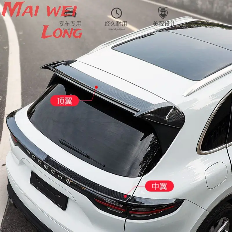 For new Porsche Cayenne spoiler rear wing spoiler Paste Installation Carbon fiber material Rear Roof Trunk Spoiler 2018-UP