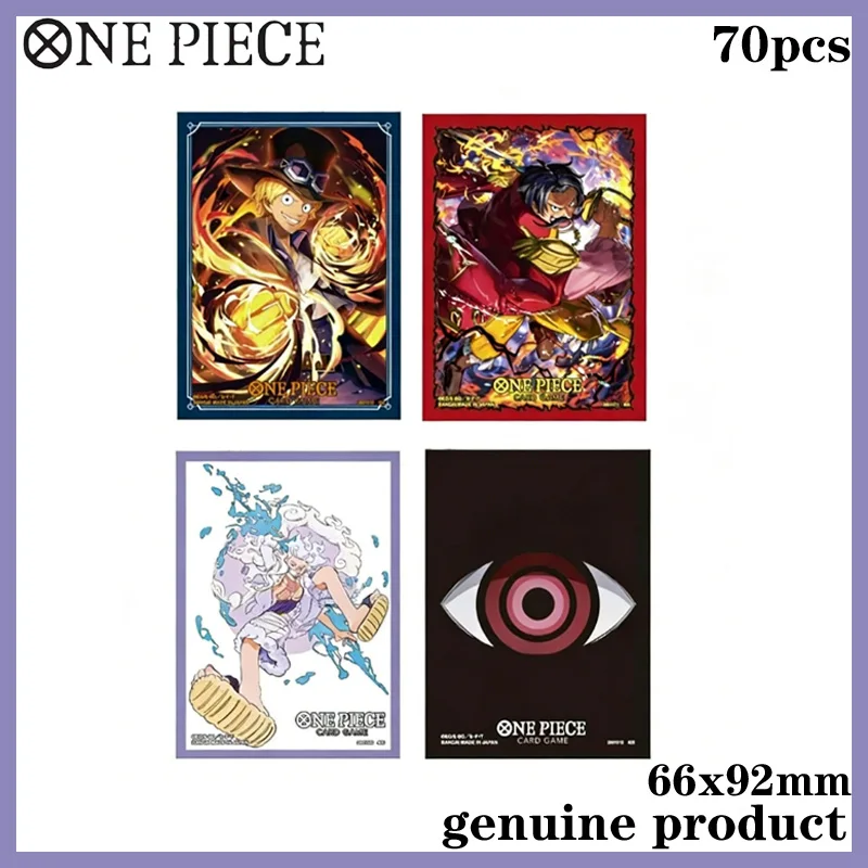 

Hot Anime One Piece Opcg Card Sleeves Collection 70pcs Top Characters Nika Roger Imu Sabo Official Card Game Exquisite Gift Toys