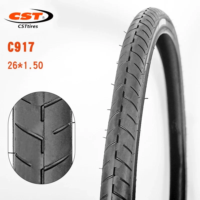 CST Mountain Bike tires C-917 26 inch 26*1.5 Wear Resistant 38-559 40-60PSI Bicycle Tyre ± 720g