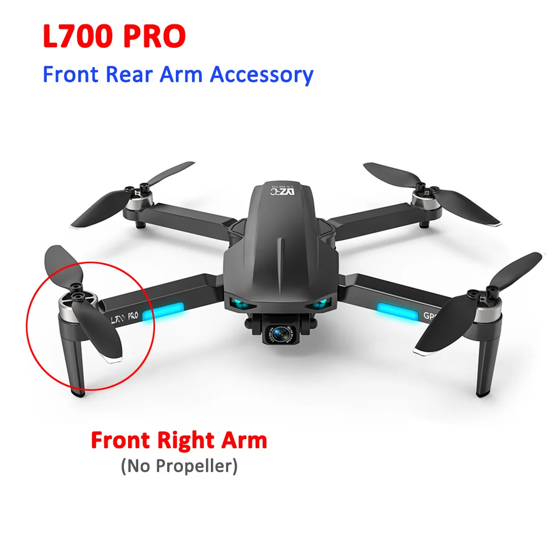 L700PRO L700-PRO WIFI GPS Drone Quadcopter Original Front Rear Arm with Brushless Motor Engine Blade Propeller Accessory Black