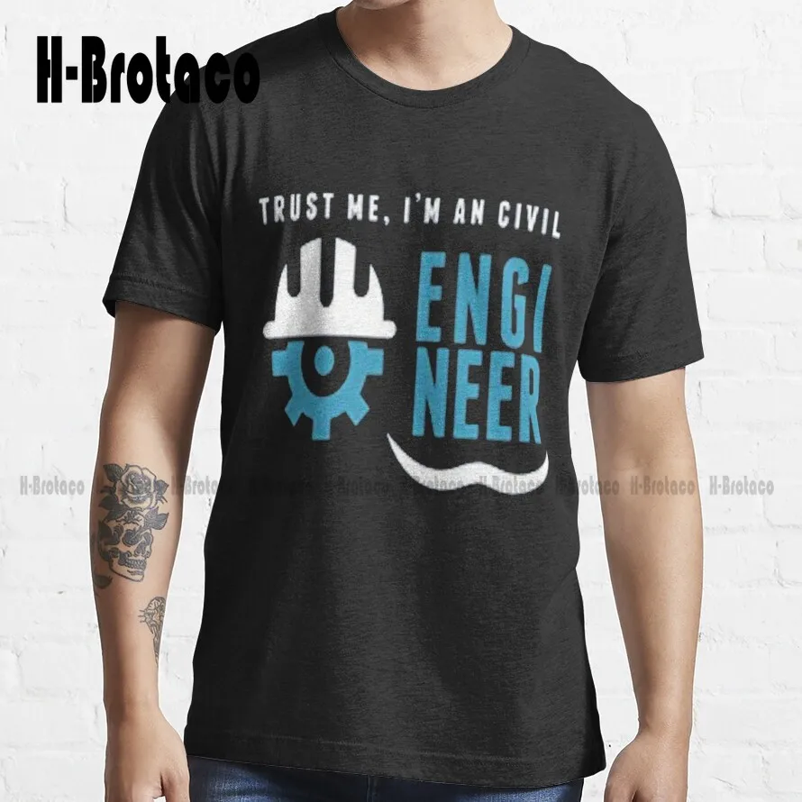 Trust Me I Am A Civil Engineer Trending T-Shirt Custom Gift Funny Art Streetwear Cartoon Tee Xs-5Xl Unisex Digital Printing