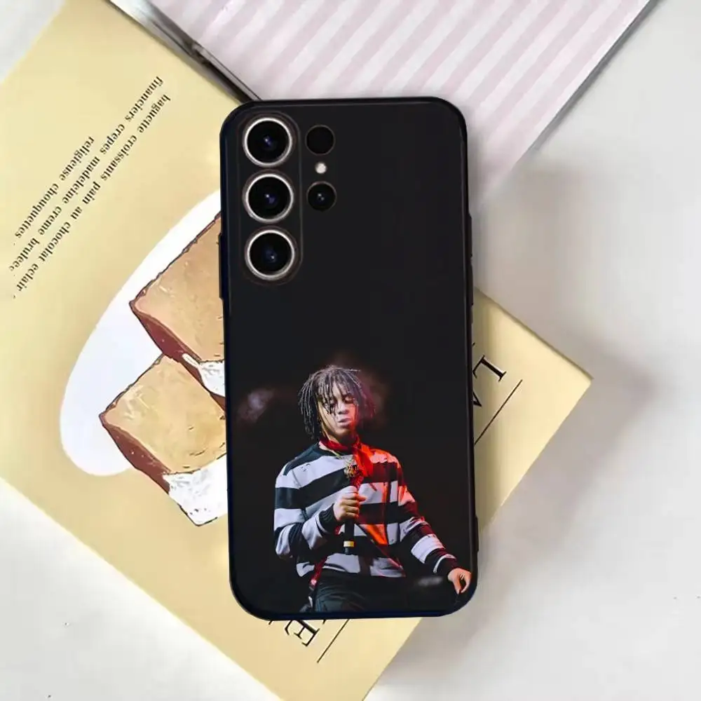 حافظة لهاتف Rapper T-Trippie Redd لهاتف SamsungS25,24,21,22,23,30, Ultra,20, Plus, Fe, Lite, Note,10,9, غطاء أسود ناعم