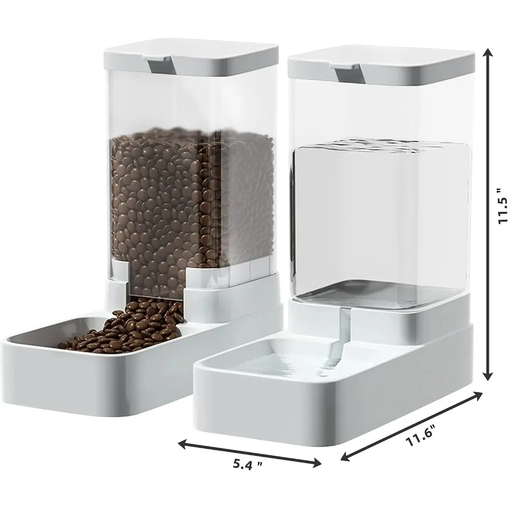 Pet Feeders and Drinkers Large Capacity Food Storage Dispenser Containers Durable Gravity Feeding Stations For Dogs And Cats