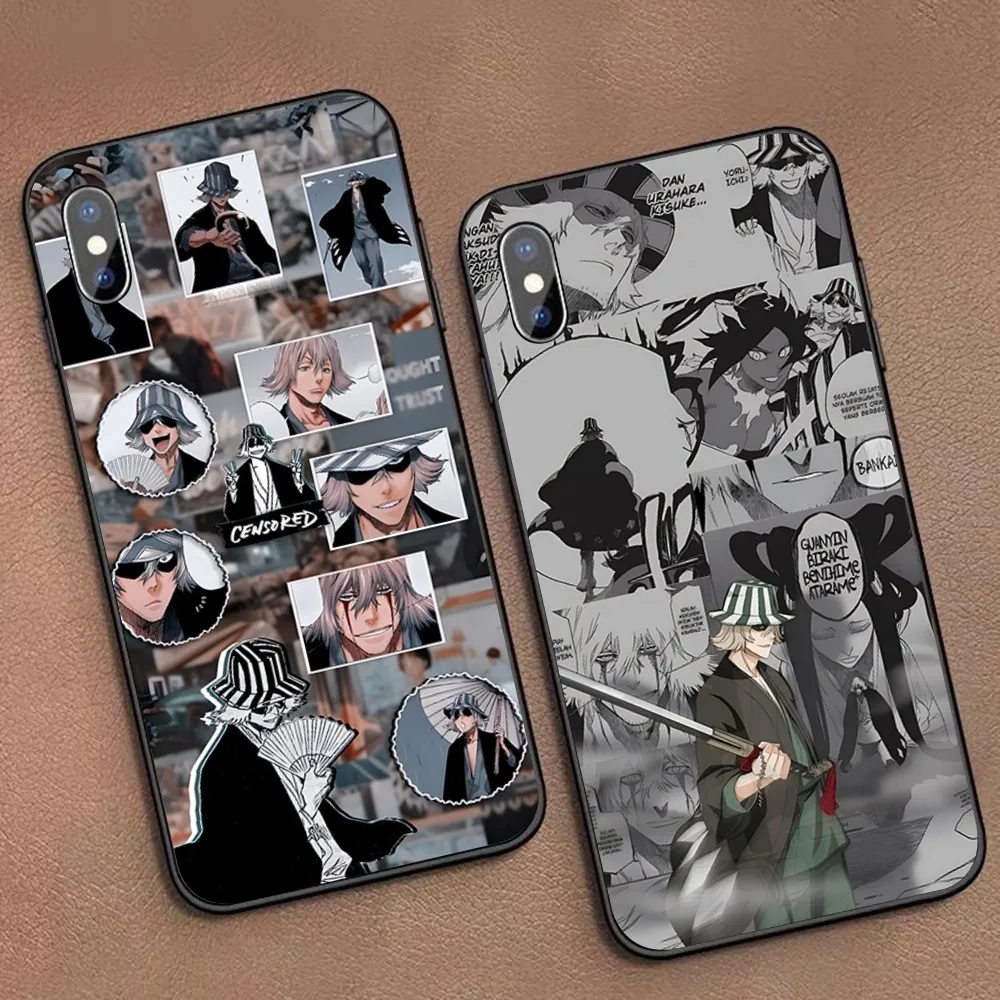 Kisuke Урахара Отбеливатель Аниме чехол для телефона iPhone 15 14 11 12 13 Mini Pro XS Max чехол 6 7 8 Plus X XR SE 2020 чехол