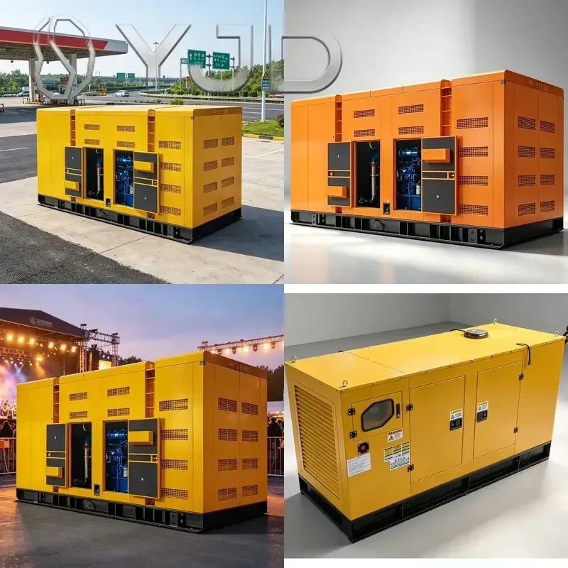 YJD Mining Grade High Power Weatherproof Soundproof Auto Start Single Phase 50/60Hz Silent Diesel Genset 300kW Outdoor Heavy