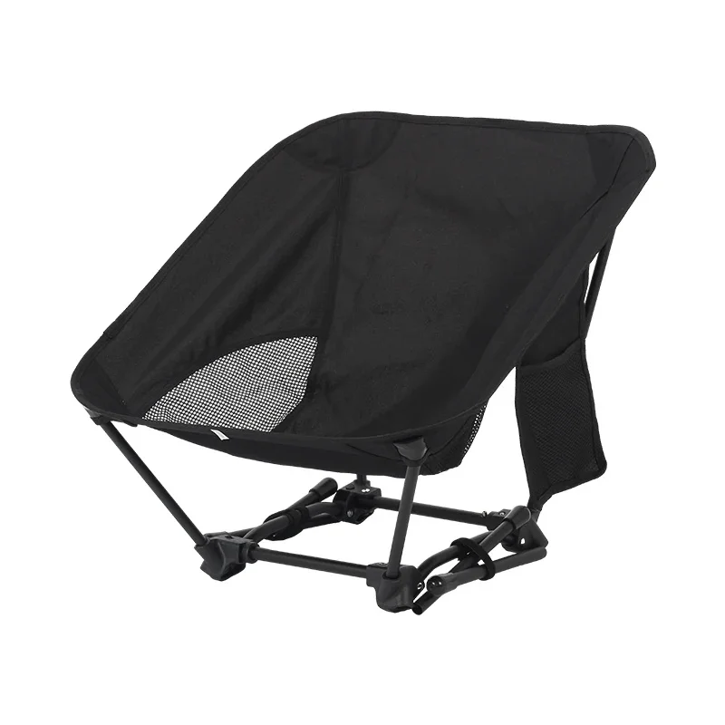 Lightweight Iron Tube Moon Chair, Square Four-Corner Foldable Camping Stool for Beach Fishing Outdoor Use image 5