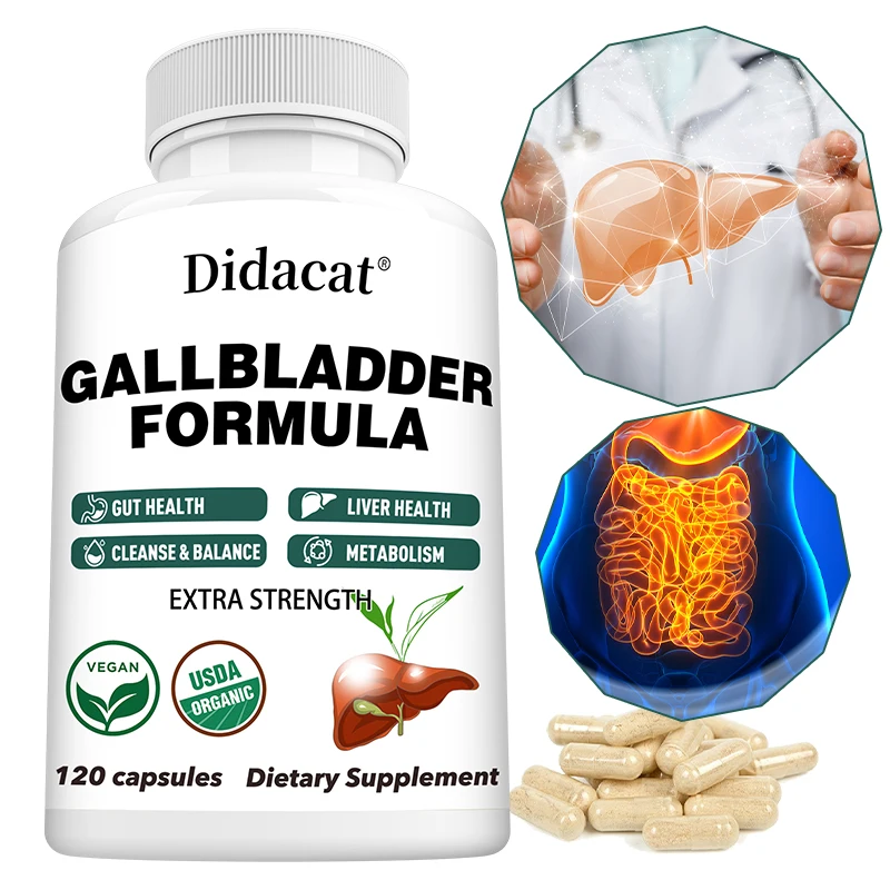 Didacat Liver Capsules - Supports Gallbladder and Gut Health, Metabolism - Liver Cleansing and Detoxification Supplement