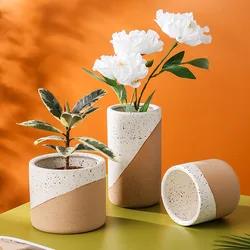 Vintage Ceramic Flower Pot Succulent Pot Planter Home Decor Indoor Decoration Desktop Ornaments Bonsai Plant Pot