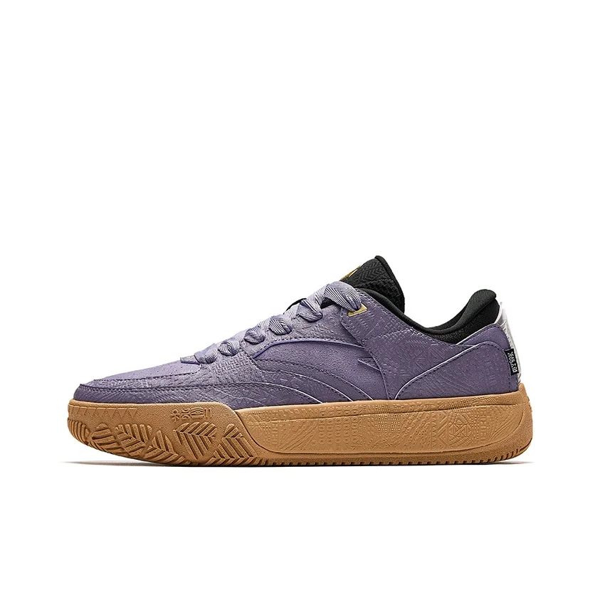 Anta KAI Hl CODE Slip Resistant And Breathable Low top Skateboard Shoes Men's Dusk Purple Gray 112631801F-2