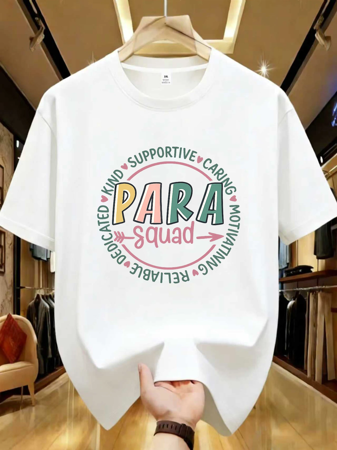 

【WDS01324】Colorful letter printed plus size women's round neck T-shirt summer casual short sleeved top street fashion versatile